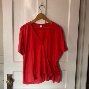 Old Navy Short Sleeve Wrap Shirt size XL